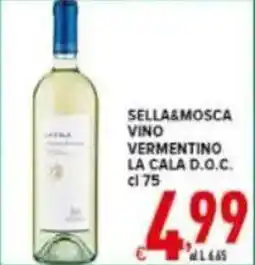 Iper Triscount Sella&mosca vino vermentino la cala d.o.c. offerta
