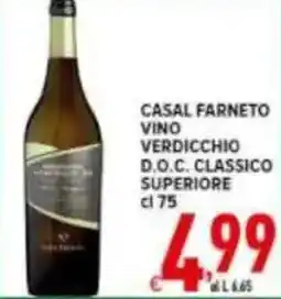 Iper Triscount Casal farneto vino verdicchio d.o.c. classico superiore offerta
