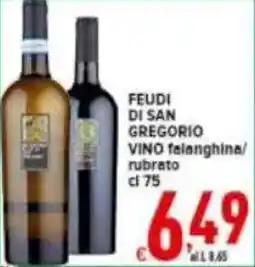 Iper Triscount Feudi di san gregorio vino offerta