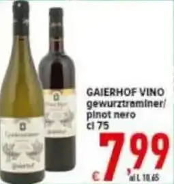 Iper Triscount GAIERHOF VINO gewurztraminer/ pinot nero offerta