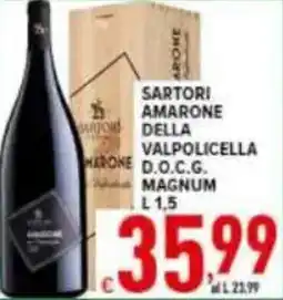 Iper Triscount Sartori amarone della valpolicella d.o.c.g. magnum offerta