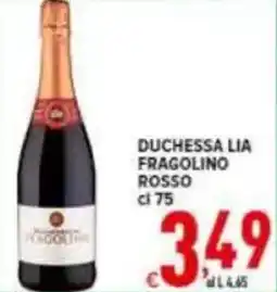 Iper Triscount Duchessa lia fragolino rosso offerta