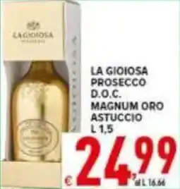 Iper Triscount La gioiosa prosecco d.o.c. magnum oro astuccio offerta