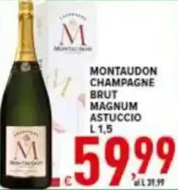 Iper Triscount Montaudon champagne brut magnum astuccio offerta
