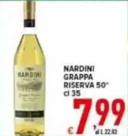 Iper Triscount Nardini grappa riserva 50 offerta