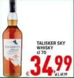 Iper Triscount Talisker sky whisky offerta