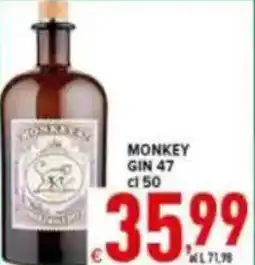 Iper Triscount Monkey gin 47 offerta