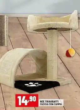 Risparmio Casa Noe tiragraffi cuccia con zampa offerta