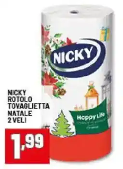 Risparmio Casa Nicky rotolo tovaglietta natale 2 veli offerta