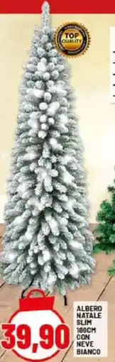 Risparmio Casa Albero natale slim 180 cm con neve bianco offerta