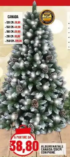 Risparmio Casa Albero natale canada 120cm con pigne offerta