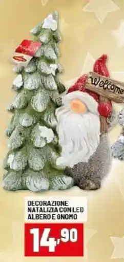 Risparmio Casa Decorazione natalizia conled albero e gnomo offerta
