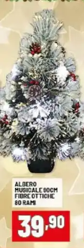 Risparmio Casa Albero musicale 90cm fibre ottiche 80 rami offerta