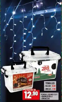 Risparmio Casa Tenda LED int/est bianco/blu ghiaccio offerta