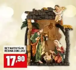 Risparmio Casa Set natività in resina con luci offerta