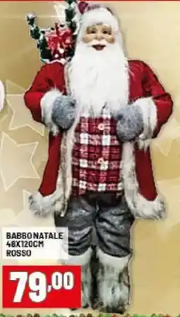 Risparmio Casa Babbo natale 48x120cm rosso offerta