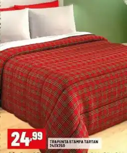 Risparmio Casa Trapunta stampa tartan 240x250 offerta