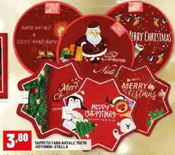 Risparmio Casa Tappeto taba natale 70x70 rotondo stella offerta
