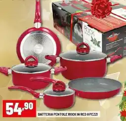 Risparmio Casa Batteria pentole rock in red 8 pezzi offerta