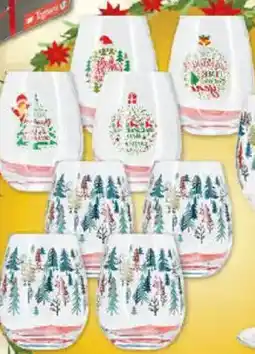 Risparmio Casa Bicchieri vetro natale 4 pezzi offerta