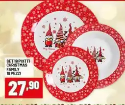 Risparmio Casa Set 18 piatti christmas family 18 pezzi offerta