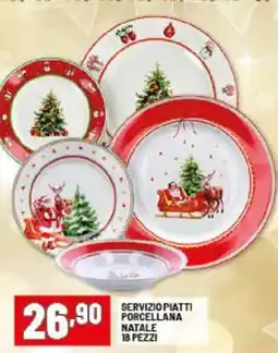 Risparmio Casa Servizio piatti porcellana natale 18 pezzi offerta
