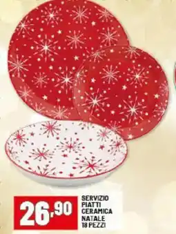 Risparmio Casa Servizio piatti ceramica natale 18 pezzi offerta