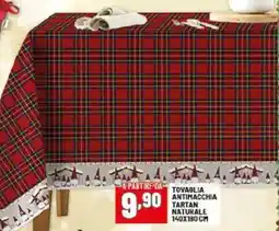 Risparmio Casa Tovaglia antimacchia tartan naturale 140x180 cm offerta