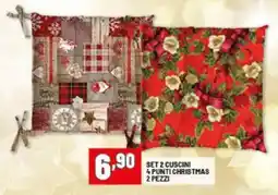 Risparmio Casa Set 2 cuscini 4 punti christmas 2 pezzi offerta