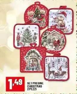 Risparmio Casa Set presine christmas 2 pezzi offerta