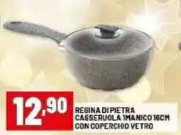 Risparmio Casa Accademia Mugnano Regina di pietra casseruola imanico 16cm con coperchio vetro offerta
