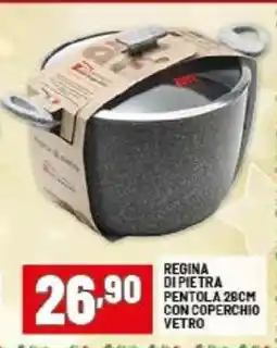 Risparmio Casa Regina di pietra pentola 26cm con coperchio vetro offerta