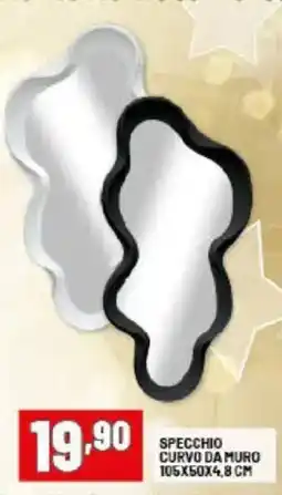 Risparmio Casa Specchio curvo da muro 105x50x4,8 cm offerta