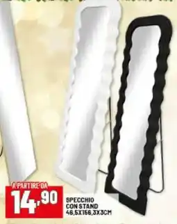Risparmio Casa Specchio con stand 46,5x156,3x3cm offerta