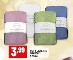 Risparmio Casa Set 6 lavette 30x30cm 6 pezzi offerta
