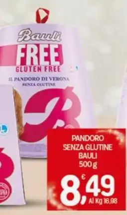 Crai Pandoro senza glutine BAULI offerta