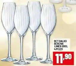 Risparmio Casa Luminarc Set calici serena lines 20cl 4 pezzi offerta