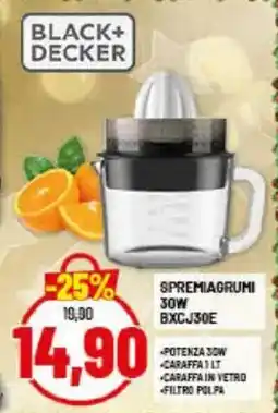 Risparmio Casa BLACK+ DECKER SPREMIAGRUMI 30W BXCJ30E offerta