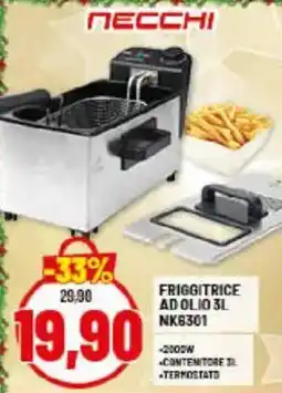 Risparmio Casa NЕССНІ FRIGGITRICE AD OLIO 3L NK6301 offerta