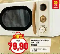 Risparmio Casa FORNO MICROONDE VINTAGE NK208 offerta