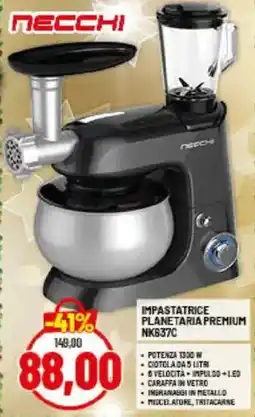 Risparmio Casa NECCHI IMPASTATRICE PLANETARIA PREMIUM NK637C offerta
