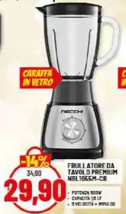 Risparmio Casa NECCHI FRULLATORE DA TAVOLO PREMIUM NBL1055M-CB offerta