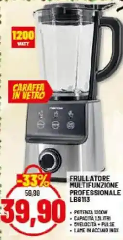Risparmio Casa NECCHI FRULLATORE MULTIFUNZIONE PROFESSIONALE LB6113 offerta