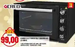 Risparmio Casa CREO FORNO ELETTRICO 72LT 2000W A13 LX-9645 offerta