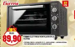 Risparmio Casa Girmi FORNO ELETTRICO VENTILATO 37LT FE3700 offerta