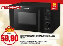 Risparmio Casa NECCHI FORNO MICROONDE DIGITALE CON GRILL NK256 offerta