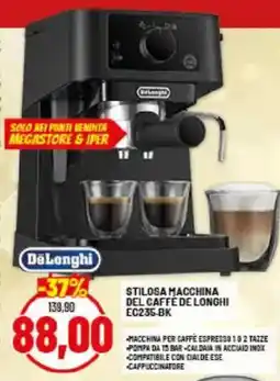 Risparmio Casa DeLonghi STILOSA MACCHINA DEL CAFFE DE LONGHI EC235-BK offerta