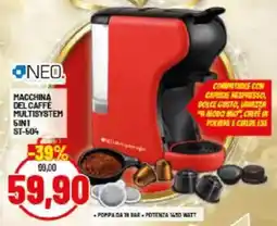 Risparmio Casa ONEO. MACCHINA DEL CAFFE MULTISYSTEM 5IN1 ST-504 offerta