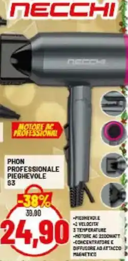 Risparmio Casa NЕССНІ Phon professionale pieghevole 83 offerta