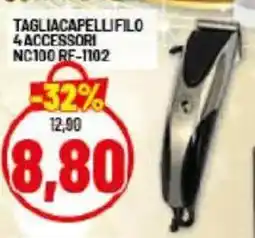 Risparmio Casa TAGLIACAPELLIFILO 4 ACCESSORI NC100 RF-1102 offerta